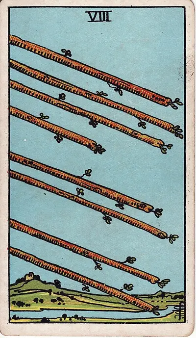Eight of Wands tarot card