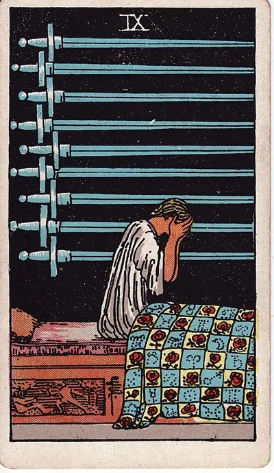 Nine of Swords tarot card