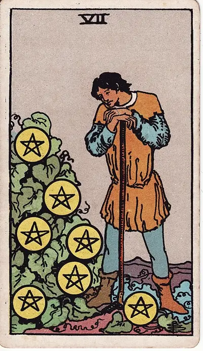 Seven of Pentacles tarot card